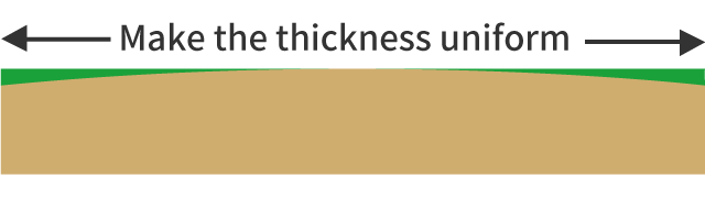 Make the thickness uniform