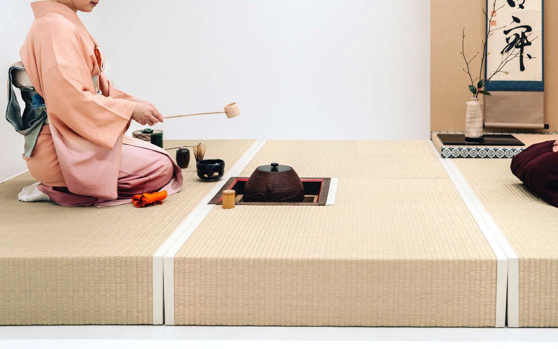 Flooring Tatami for Tea Ceremony with Removable Sunken Hearth